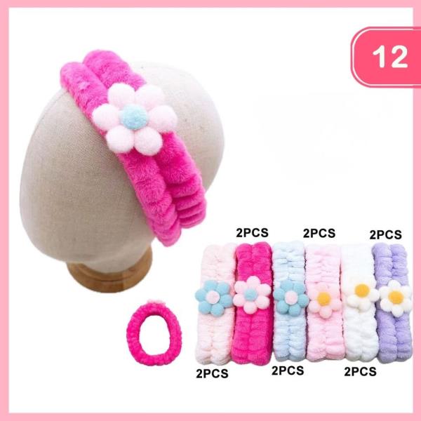 SPA FLOWER HEADBAND (12 UNITS)