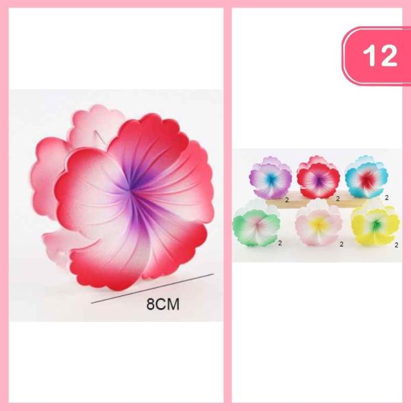 HIBISCUS HAIR CLAW CLIP (12 UNITS)