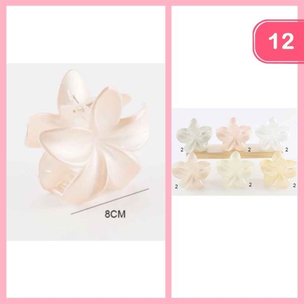 FLOWER HAIR CLAW CLIP (12 UNITS)