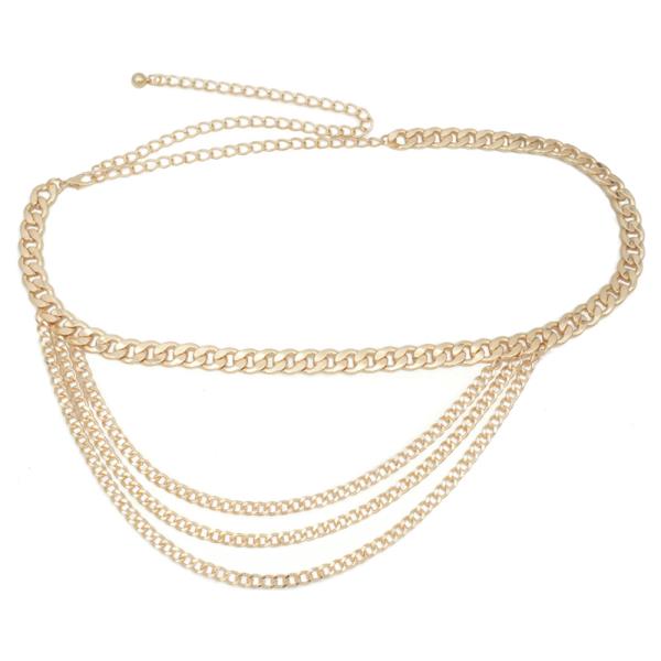 3 LAYER DRAPE CHAIN BELT