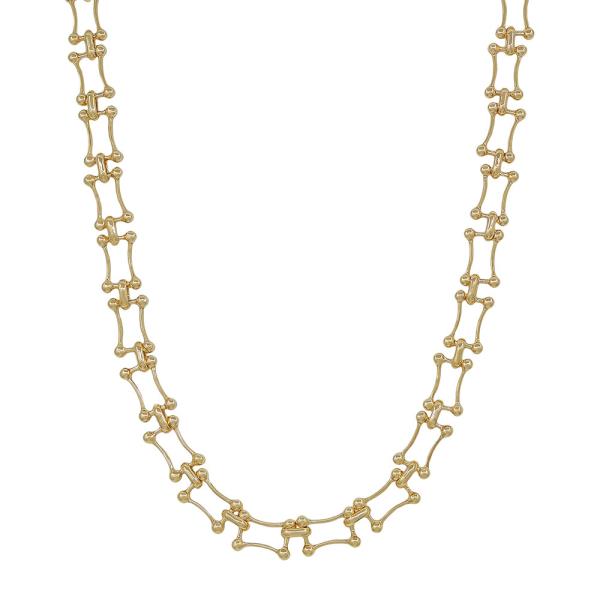 16" GEO SHAPE METAL BALL ACCENT NEW TIFFANY CHAIN SHORT NECKLACE