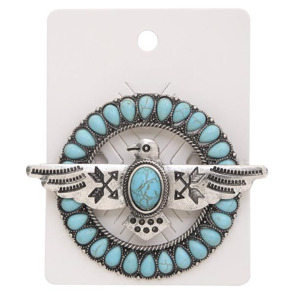 WESTERN ROUND BIRD BROOCH