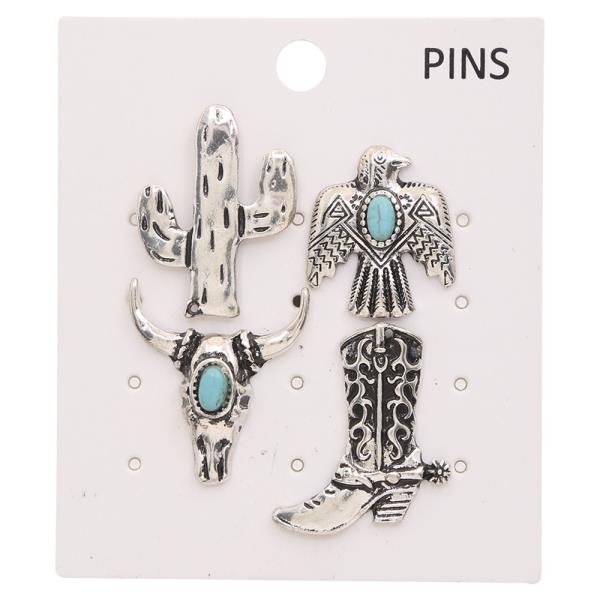 WESTERN STYLE ASSORTED PIN SET