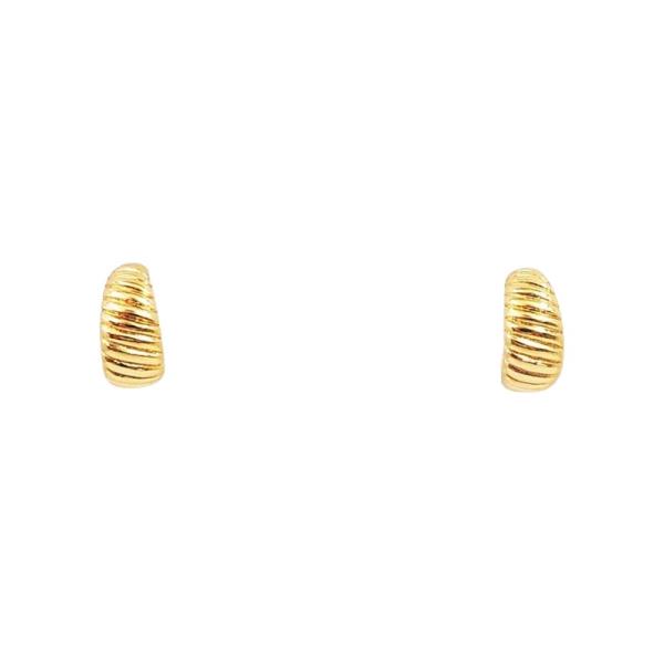 18K BRASS TEXTURED METAL EARRINGS