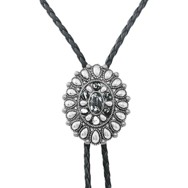 WESTERN STONE BOLO NECKLACE