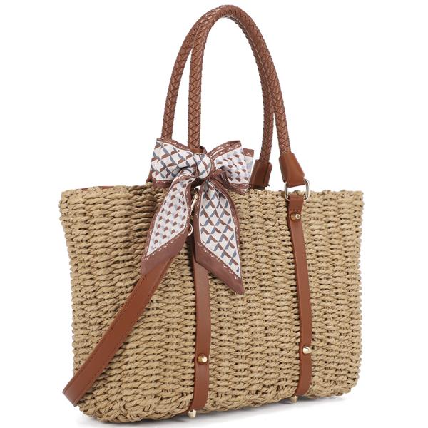 STRAW DESIGN TOTE BAG