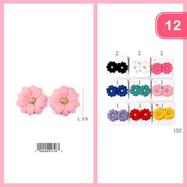FLOWER POST EARRING (12 UNITS)