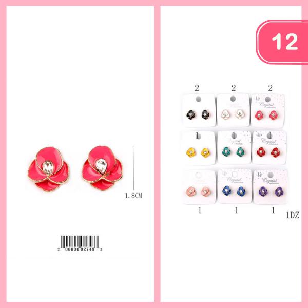 FLOWER POST EARRING (12 UNITS)