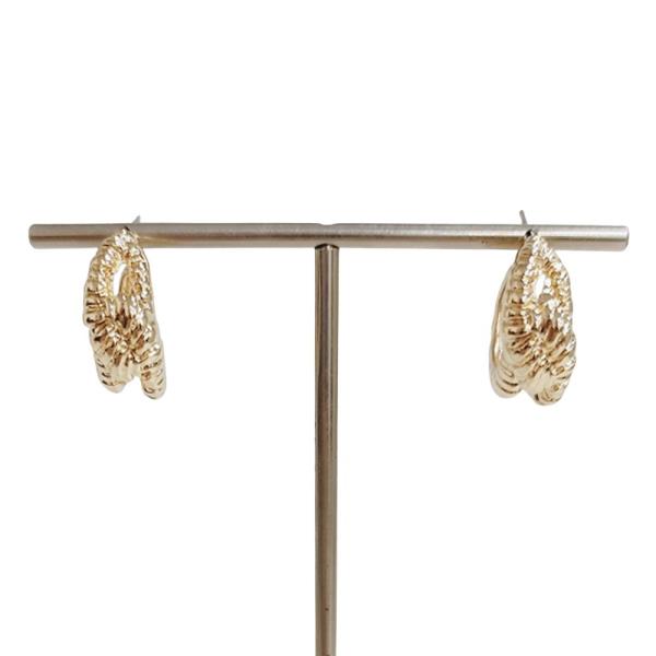 KNOT METAL HOOP EARRING