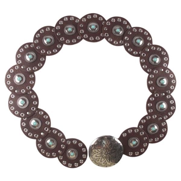 WESTERN STYLE TQ STONE ROUND Y2K BELT