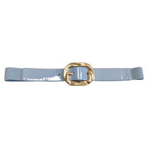 METAL SQUARE BUCKLE ELASTIC BELT