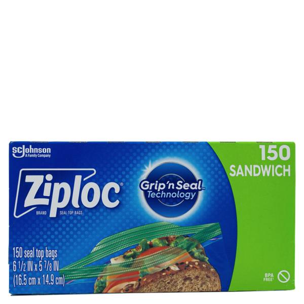 ZIPLOC SEAL TOP SANDWICH 150 BAGS