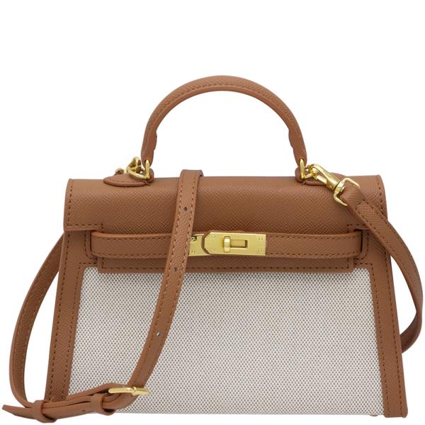 TEXTURED MODERN SATCHEL BAG