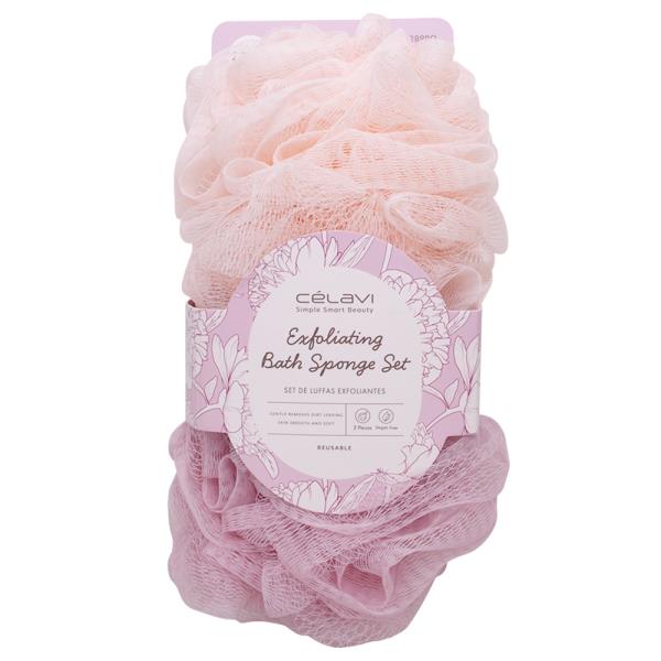 CELAVI EXFOLIATING BATH SPONGE SET