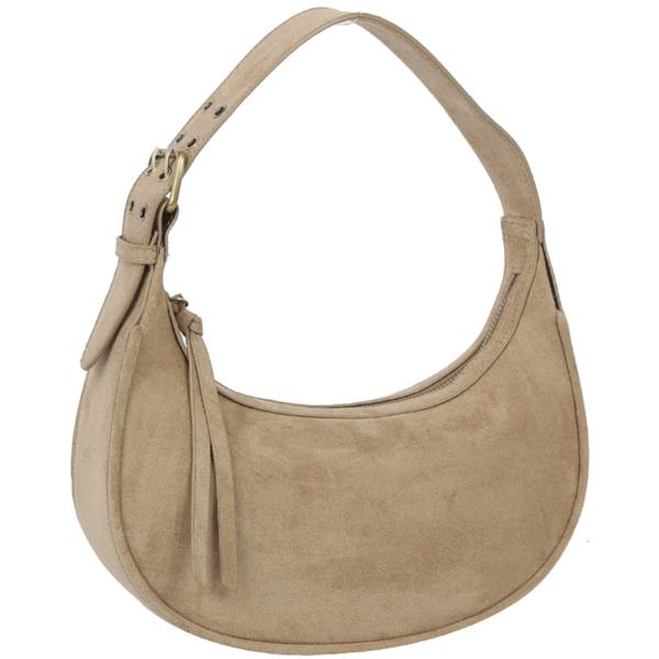 CHIC BUCKLE CURVE SHOULDER BAG