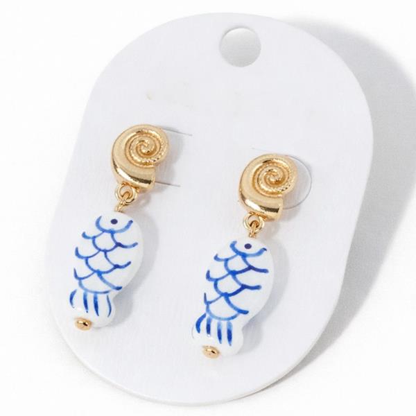 PORCELAIN FISH EARRINGS