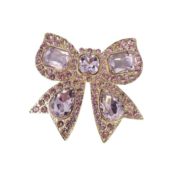 RHINESTONE BOW BROOCH