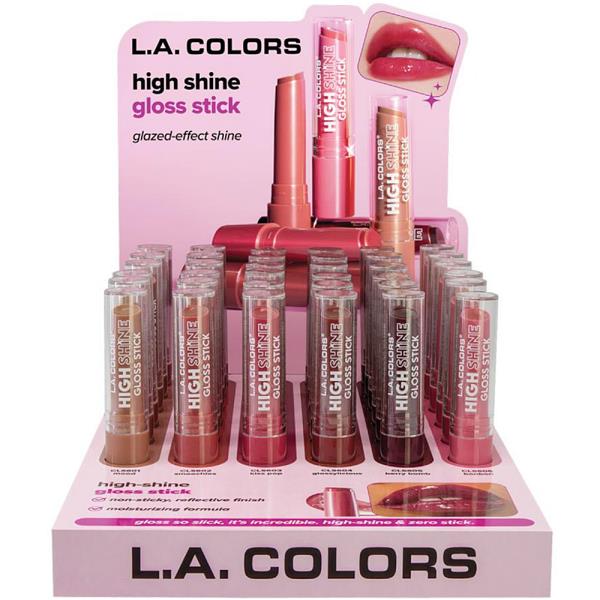 LA COLORS HIGH SHINE GLOSS STICK (36 UNITS)