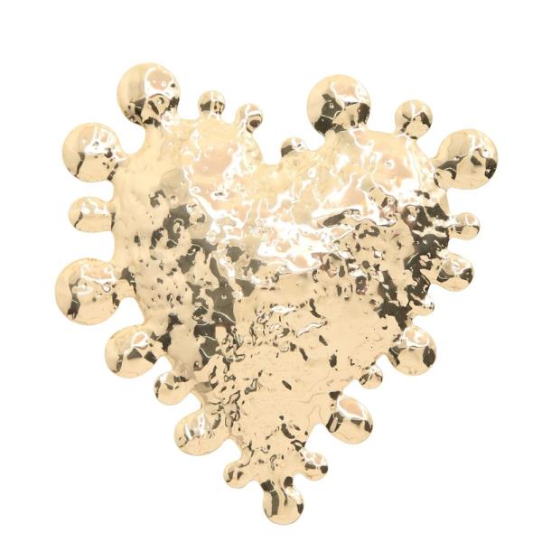 METAL HEART BROOCH