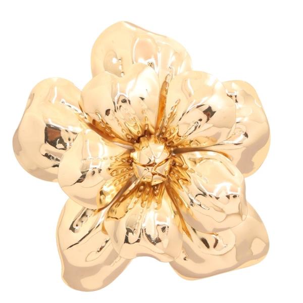 METAL FLOWER BROOCH