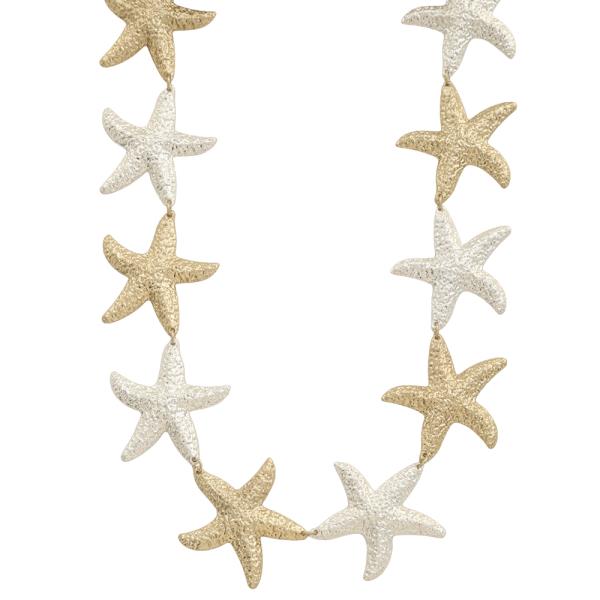 TWO TONE STAR FISH NECKLACE