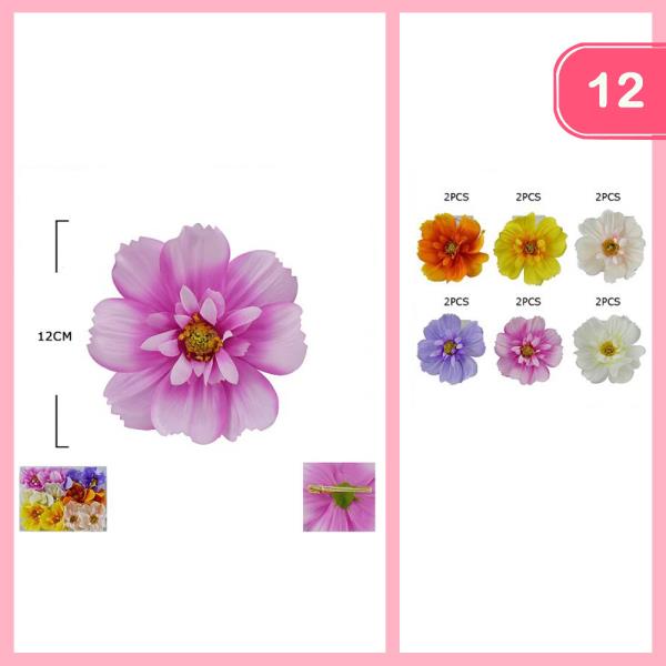FLOWER HIAR CLIP (12 UNITS)