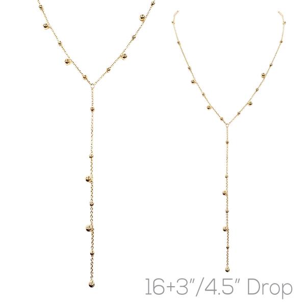 BALL CHAIN METAL NECKLACE