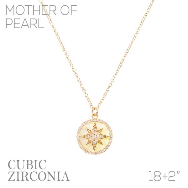 CZ STAR BRUST PENDATN NECKLACE