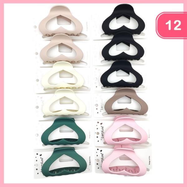 HAIR CLAW CLIPS (12 UNITS)