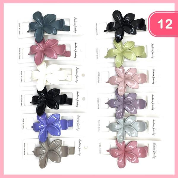 FLOWER HAIR CLIP (12 UNITS)