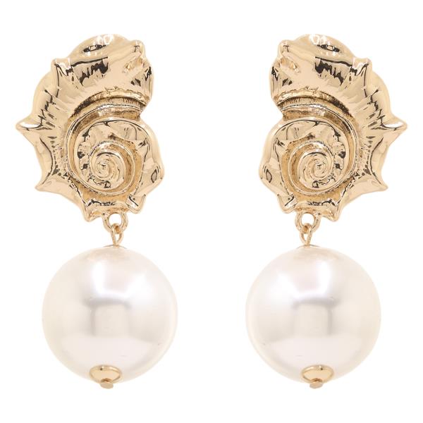 SEASHELL PEARL DROP EARRING