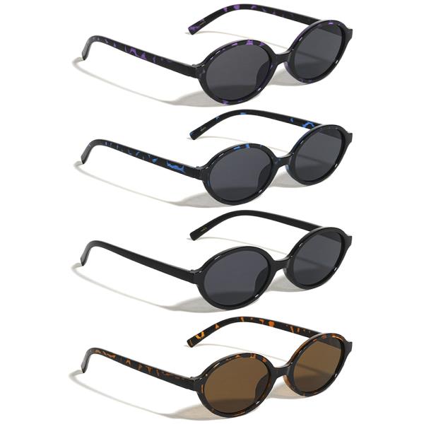 RETRO OVAL FASHION SUNGLASSES 1DZ