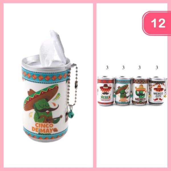 CINCO DE MAYO PRINT CAN WET WIPES (12 UNITS)