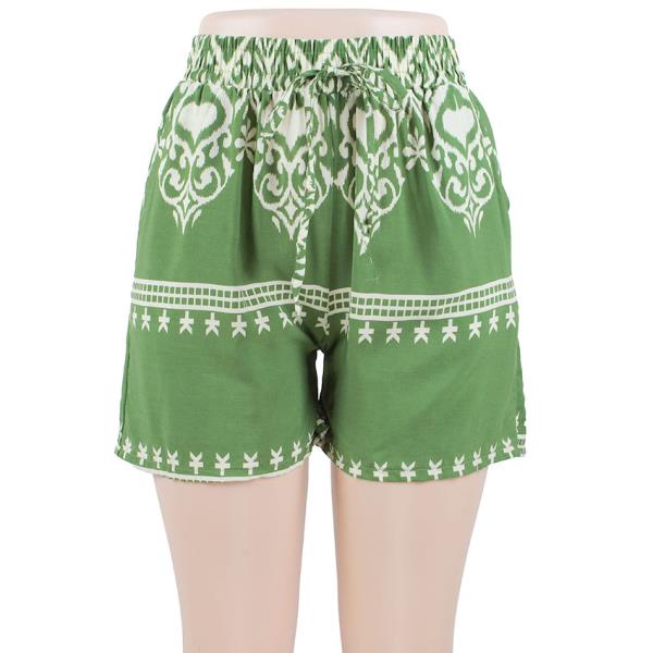 EMBROIDERED ELASTIC WAIST SHORTS
