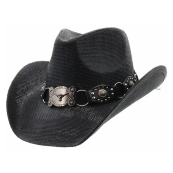 WESTERN SKULL BAND COWBOY HAT