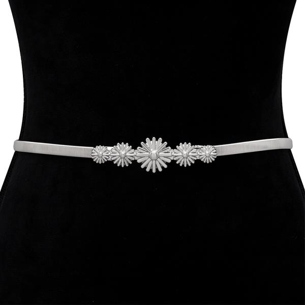 SUNFLOWER DESIGN METAL ELASTIC BELT