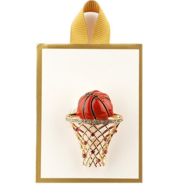 EPOXY RHINESTONE SPORTS BROOCH PIN