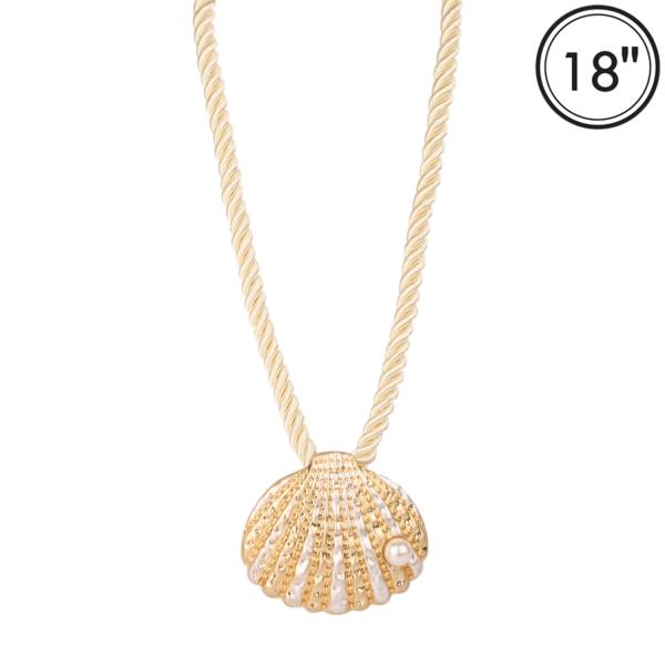 METAL SEA LIFE CORD NECKLACE