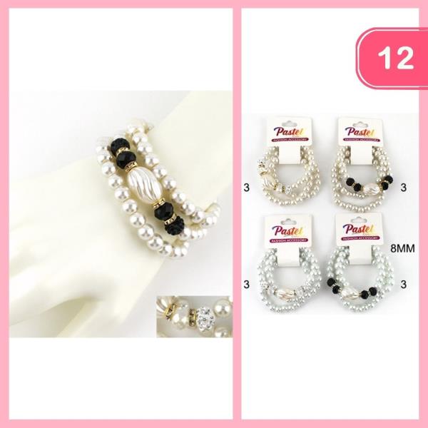 STACKABLE BEADED BRACELET (12 UNITS)