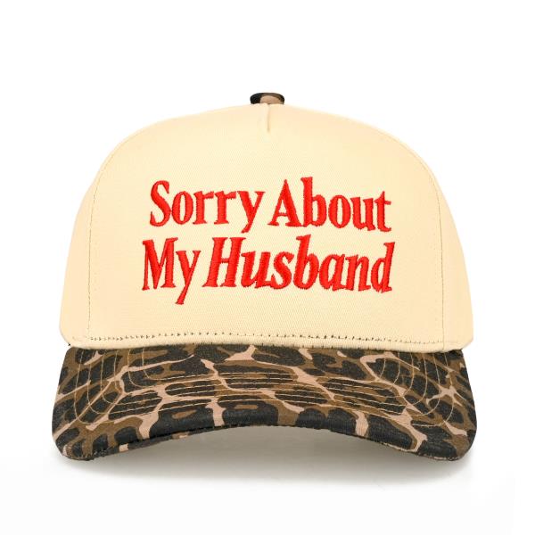 CC SORRY ABOUT MY HUSBAND TRUCKER HAT
