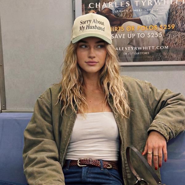 CC SORRY ABOUT MY HUSBAND TRUCKER HAT