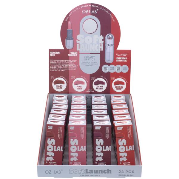 SOFT LAUNCH CREAMY LIPSTICK (24 UNITS)