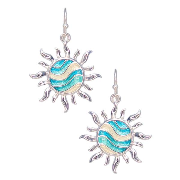 SEALIFE WAVE SUN EPOXY EARRING