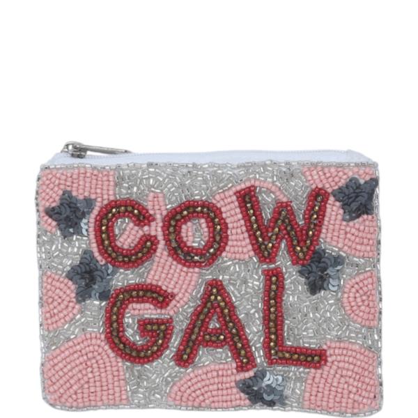 SEED BEAD COWGAL COIN PURSE BAG