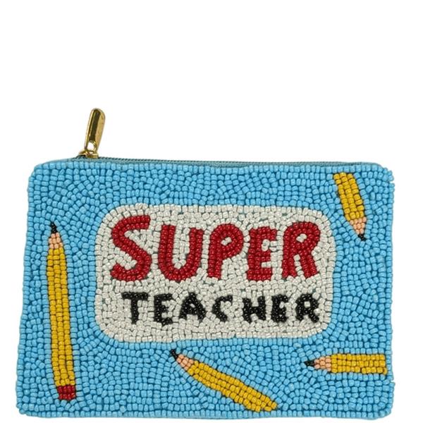 SEED BEAD SUPER TEACHER COIN PURSE BAG