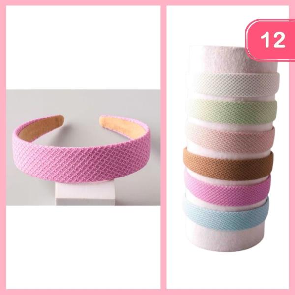 GRID WOVEN TEXTURED HEADBAND (12 UNITS)