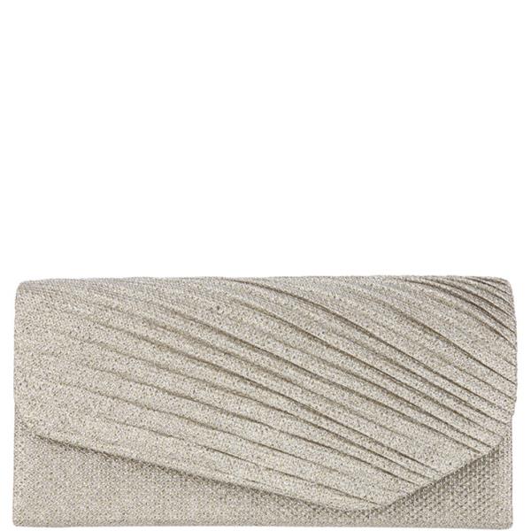 TEXTURE CREASED FLAP EVENING CLUTCH BAG