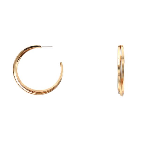 METAL THIN OPEN HOOP EARRING
