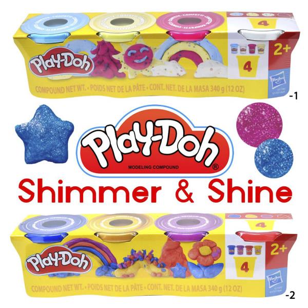 PLAY DOH SPECIALTY COMPOUND SHIMMER AND COFETTI SET