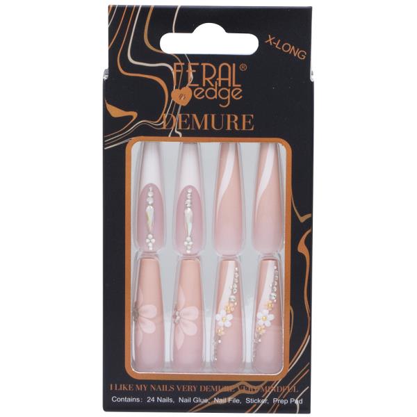 FERAL EDGE DEMURE DESIGN NAIL DECORATION SET